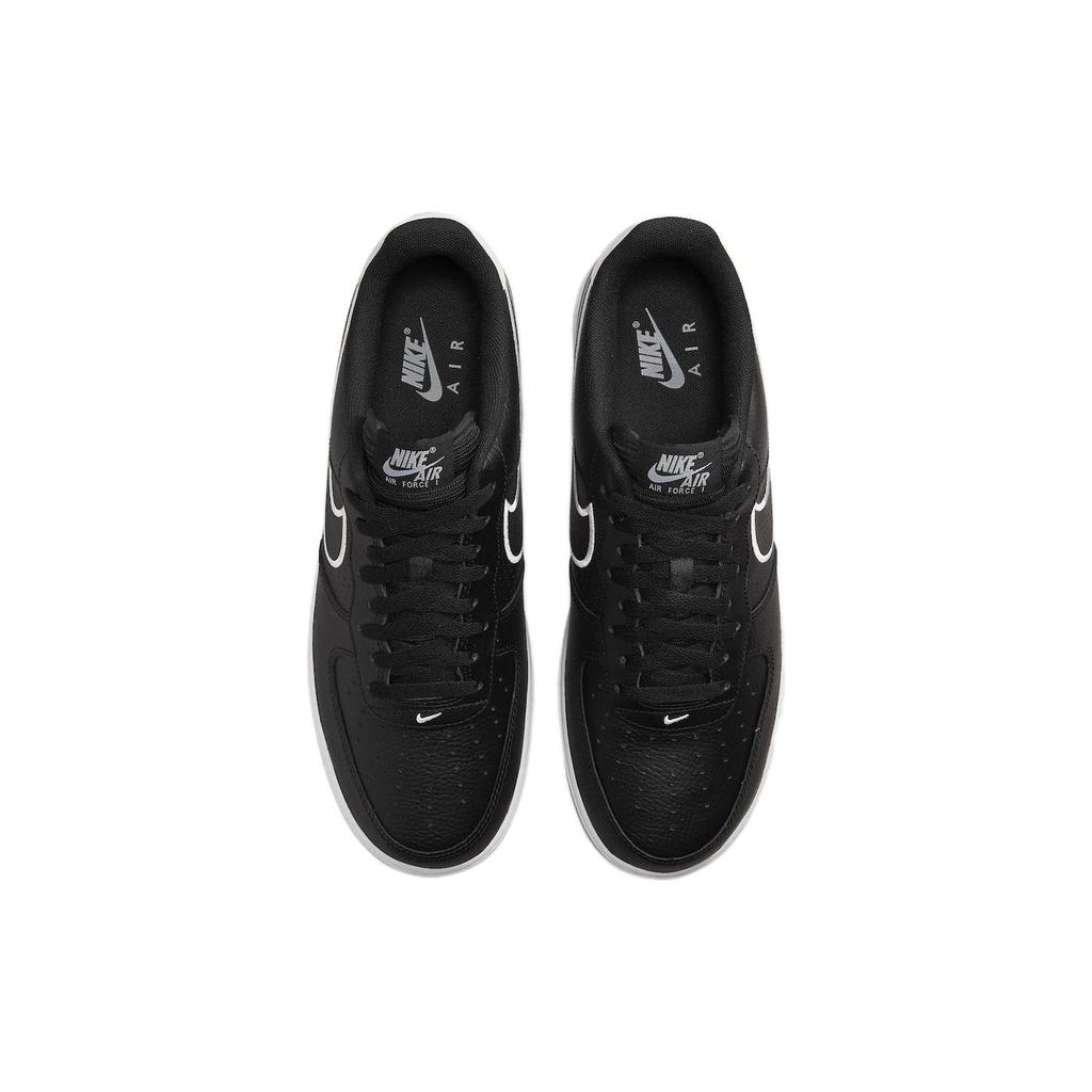 Nike Air Force 1 07 bestickter Swoosh – schwarze Herren-Sneaker, Weiß, Photon-Dust FJ4211-001