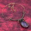Star amethyst necklace copper wire wrapped gemstone necklace handmade antique jewelry adjustable chain necklace copper jewelry gifts for her