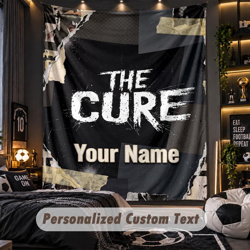 TapestryThe Cure Custom Name Text Personalized Wall Hanging Tapestry Home Wall Decor