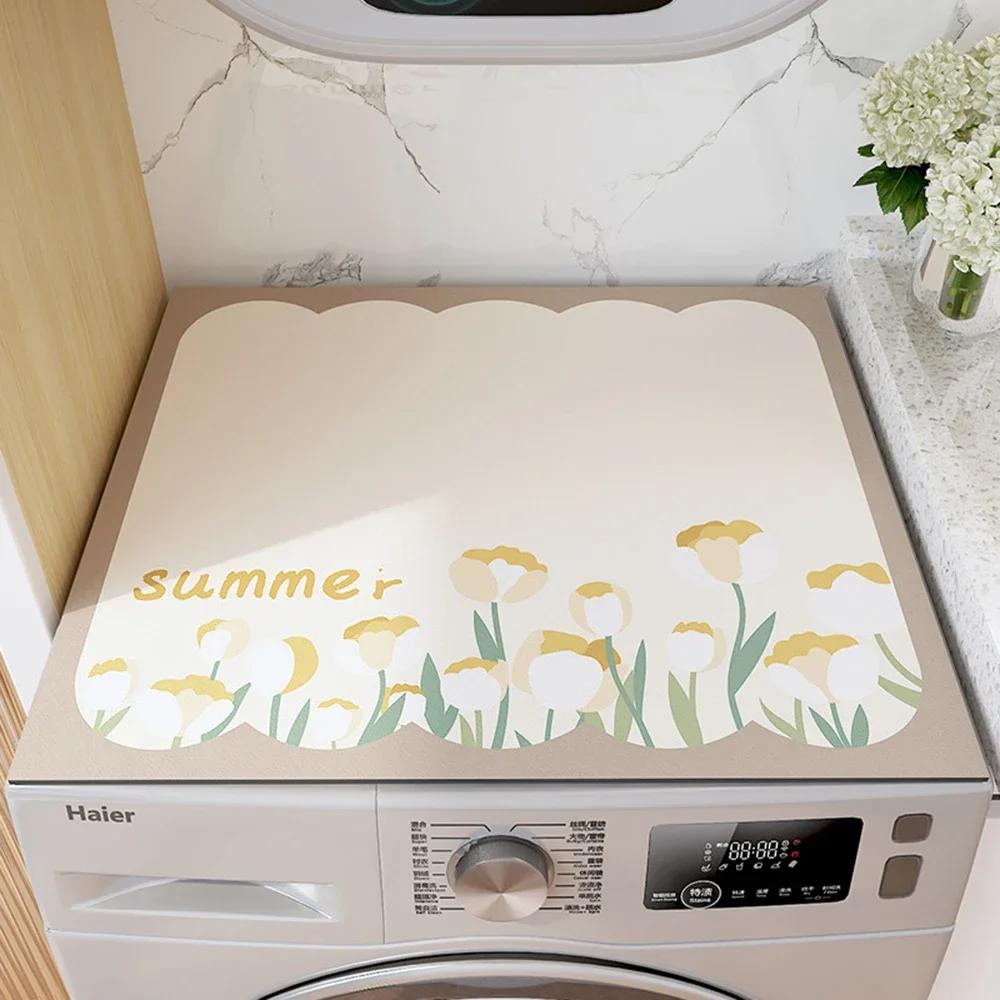 Capac superior pentru mașină de spălat, frigider rezistent la praf, frigider decorativ rezistent la apă pentru mașini de spălat aragaz, cuptor cu microunde