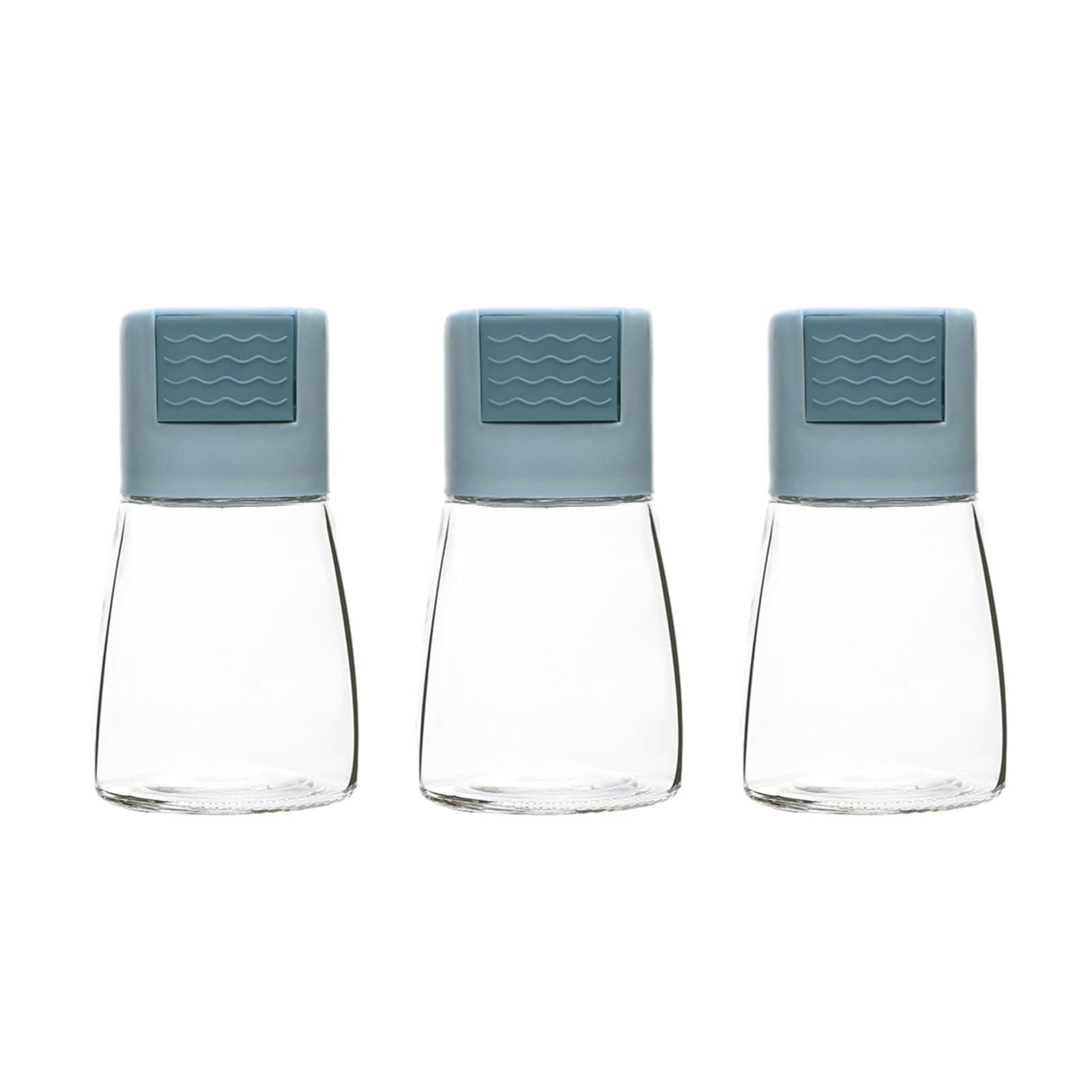 

Количественная бутылка для приправы Прозрачная стеклянная банка для приправ Бытовая коробка для приправ 180 мл 3 шт. One Size синий