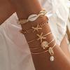 Party Jewelry Accessories Starfish Shell Bracelet Pendant Bracelet  Women Beach Vacation