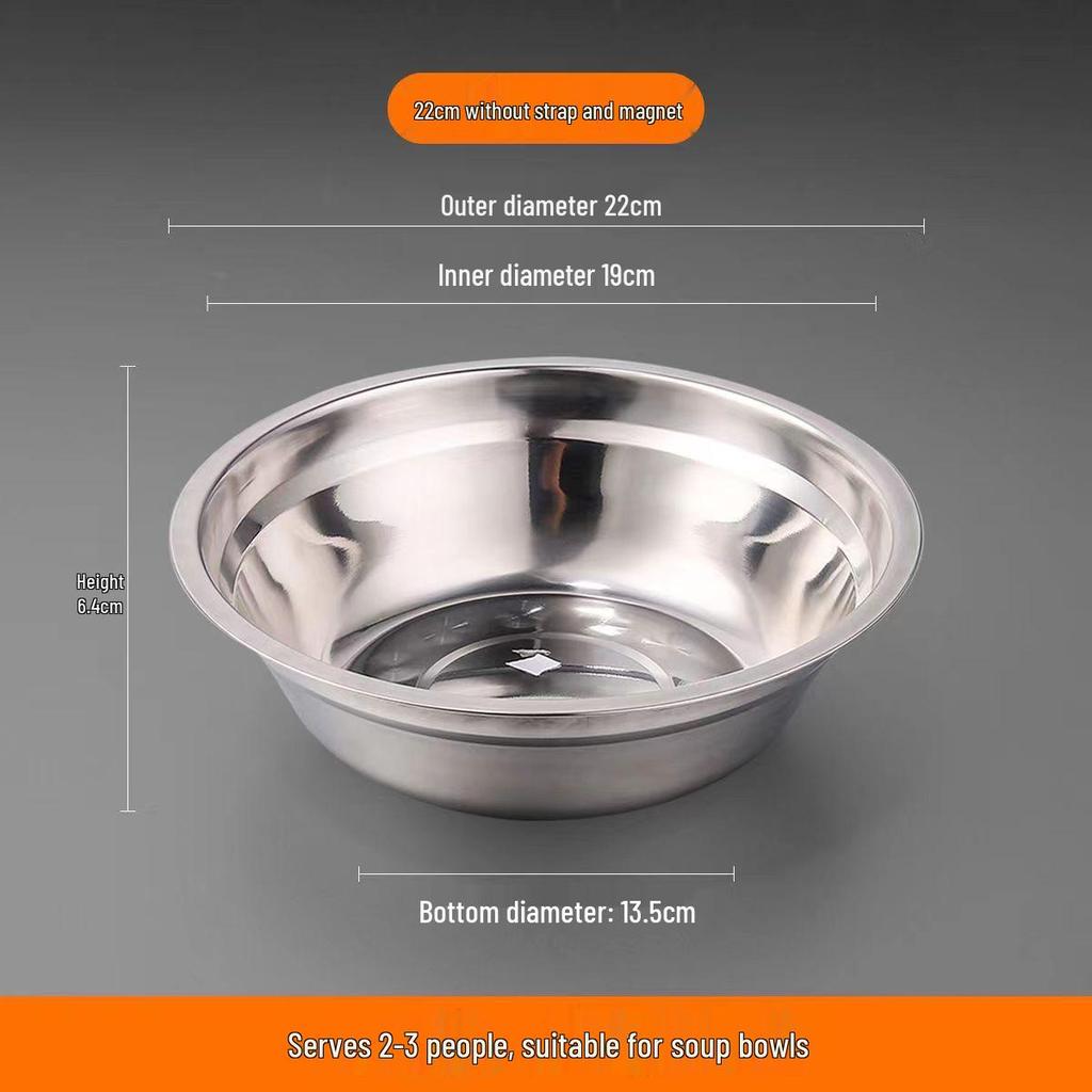 Verdikte Ronde Soep- en Rijstkom Set van Roestvrij Staal