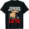 HOT SALE Funny Jesus Christian Weight Lifting Unisex Women Gym Gag Gifts TShirt Streetwear Unisex Clothing Tops Camisetas