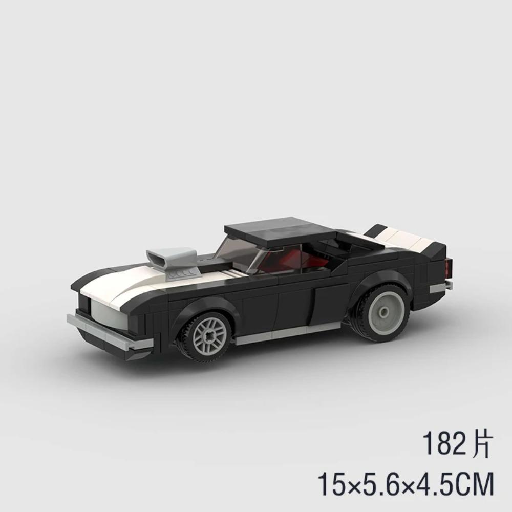 City vintage Speed car MOC rally sports model Building Blocks Old Super race classical Vehicle  Racing Bricks Christmas Gift toy