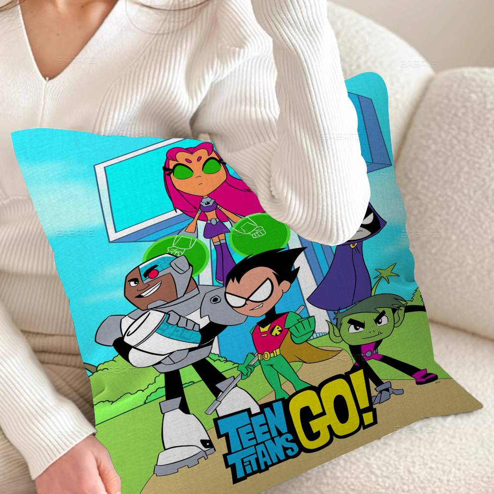T-Teen T-Titans Go Stitch Glücksdrache Kissenbezug Sofakissenbezug Heimzimmer Dekoration Kindergeschenk