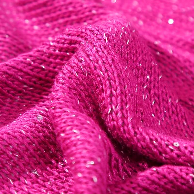 1PC Sequined Yarn Shiny Silk Thread DIY Handmade Silver Thread Yarn Hand Woven Pure Cotton Real Silk Gift Knit