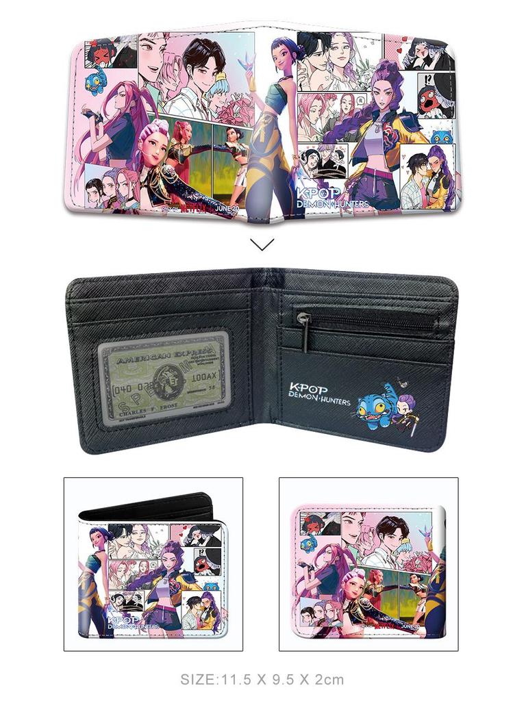 K-Pop Demon Hunter Girl Group 3D-geprägte Anime-Geldbörse für Schüler und Fans