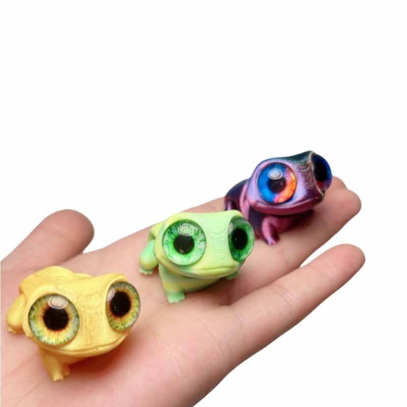 3D-Druck Niedliche Froschfigur Spielzeug Heimdekorationen Gelenke Beweglich Realistische Augen Mini Frosch Tier Spielzeug Kindergeschenke