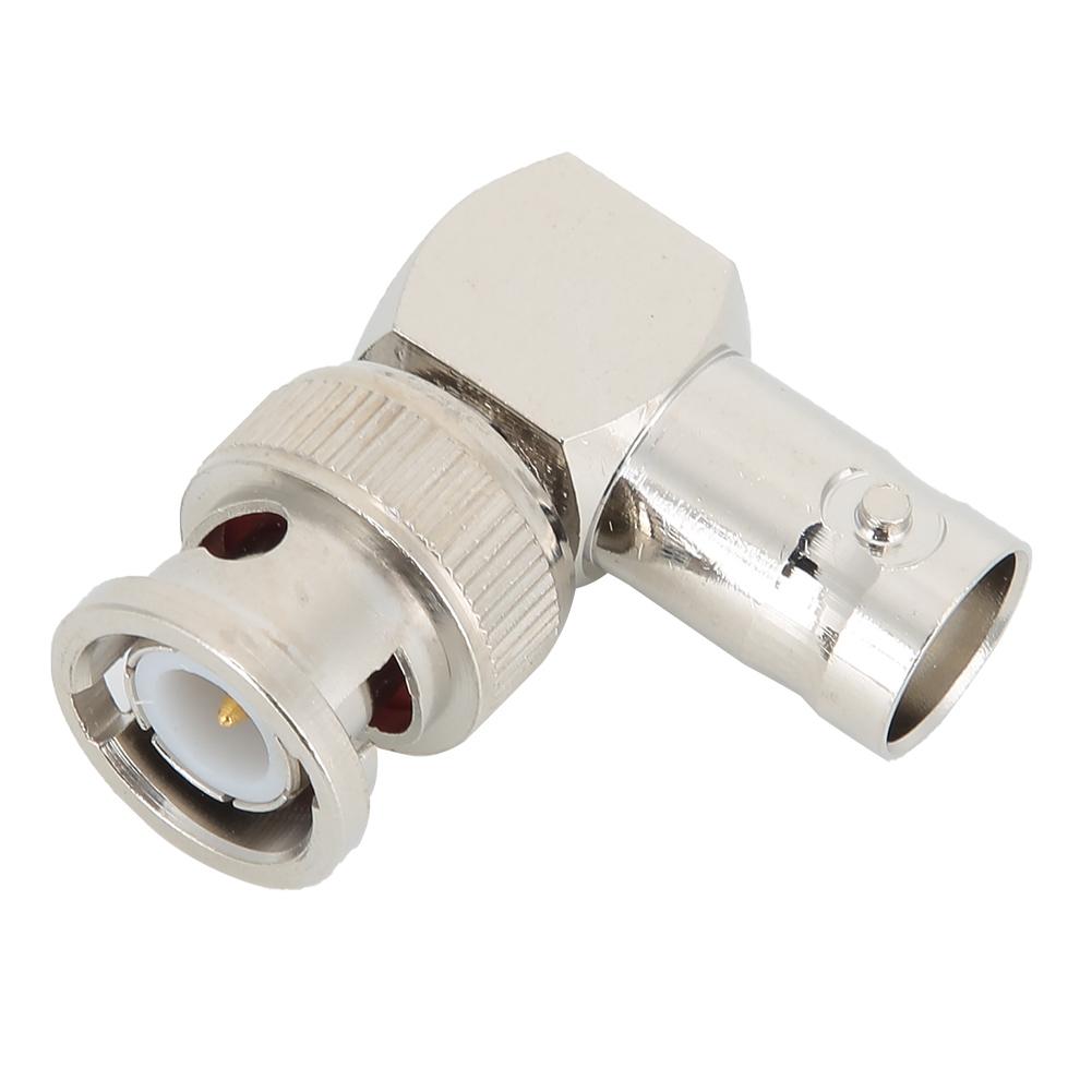 4pcs BNC Male To BNC Female Right Angle Elbow Adapter Connector 50 Ohms Brass Connector