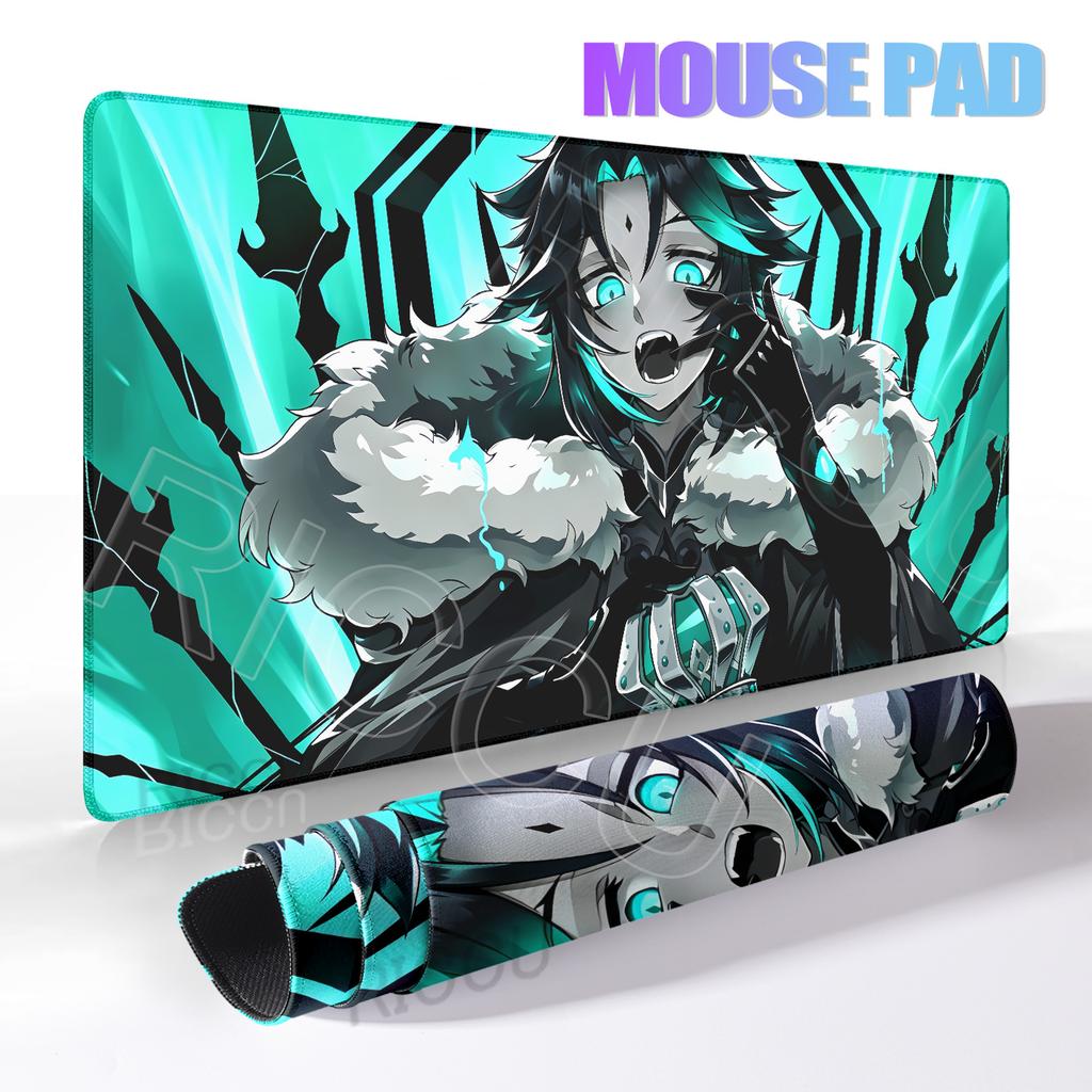 Genshin Impact Xiao Tappetino per mouse Anime Tappetino da scrivania di grandi dimensioni Tappetino per scrivania per tastiera del computer Tappetino per mouse da gioco Accessori per computer Tappetino per mouse