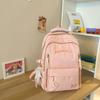 Schoolbag1011 New Large-capacity Simple Urban Versatile Junior High School High School Students Men's and Women's Schoolbags Solid Color Cute Students