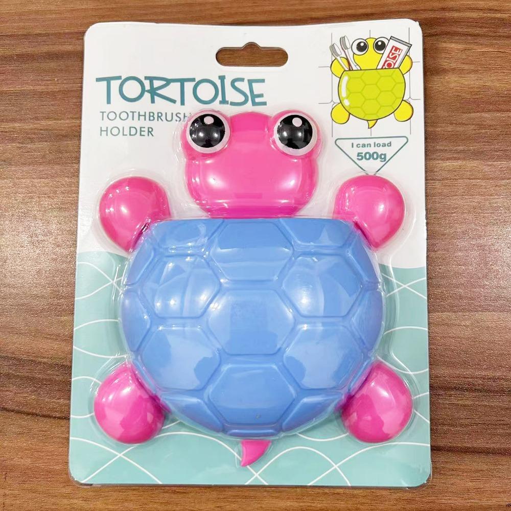 Kunststoff Nicht-stanzender Zahnbürstenhalter Wandmontiert Starker Saugfuß Zahnbürste Zahnpasta Aufbewahrungsregal Badezimmeraufbewahrung Wandmontiert