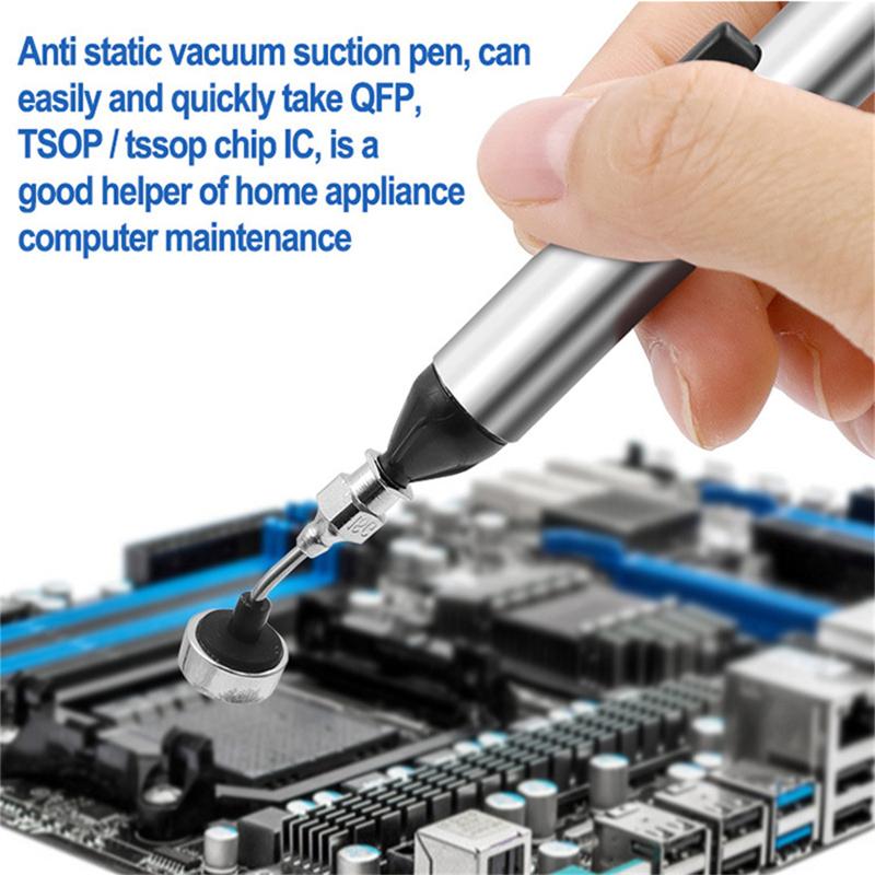 Vacuum Suction Pen Kit With 3 Suction Cups Aluminum Alloy Pick Up Tool For SMD Patch/IC/BGA Chip