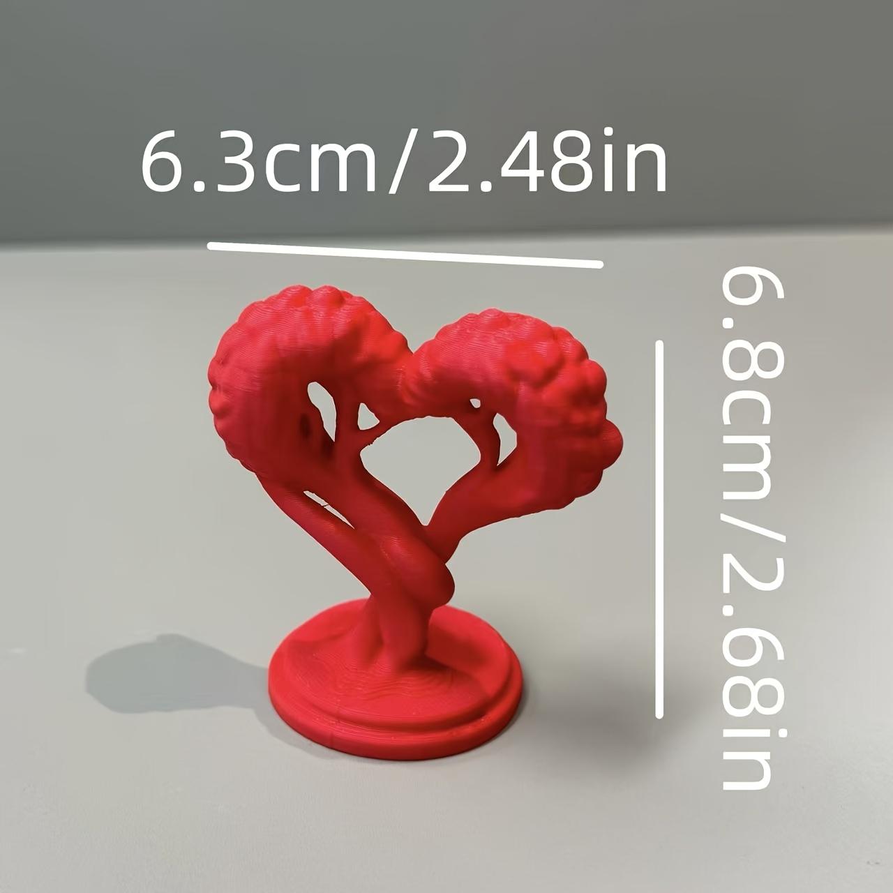 Статуэтка Сплетенное Дерево Любви 3D Печатная Миниатюрная Елочка Любви Романтическая Декоративная Фигурка для Пар Подарки на День Святого Валентина