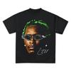 T-shirt Retro Hip Hop Rap Streetwear Stampa Grafica Cotone Oversize Manica Corta per Uomo Donna