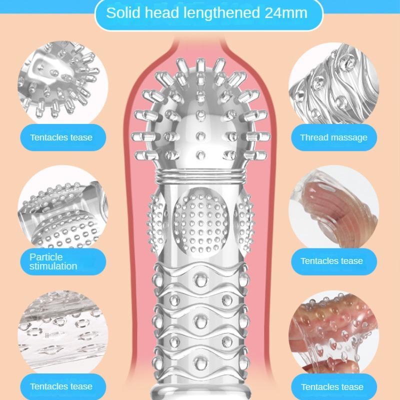 Stimulare Punctul G Maneci pentru degete Masaj clitoris Jucării sexuale pentru femei Inele pentru penis Întârziere sexuală Jocuri de cuplu Întârziere Prezervativ reutilizabil