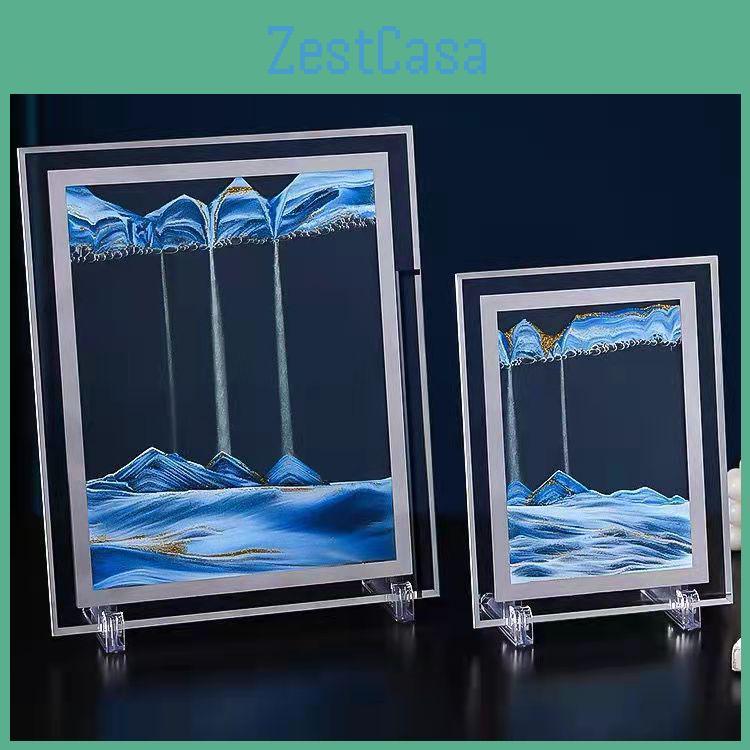 Creative Ornament Hourglass 3d Landscape Flowing Sand Painting For Birthdays Office And Desktop Decor