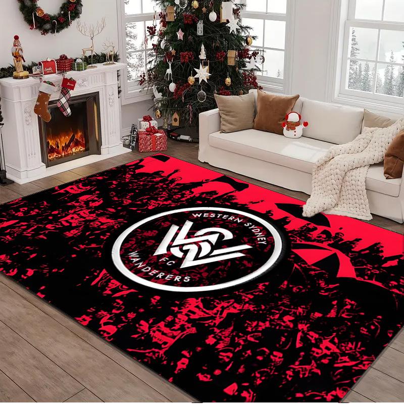 1PC rug Western Sydney Wanderers Fc Carpet, Chair Rug,Area Rug for Office Bedroom living rooms bedroom, Doormat decor Christmas fan gifts