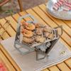 Detachable Barbecue Grill Portable Card Type Barbecue Stove Stainless Steels Burning Stove Small Camping Picnics Grill