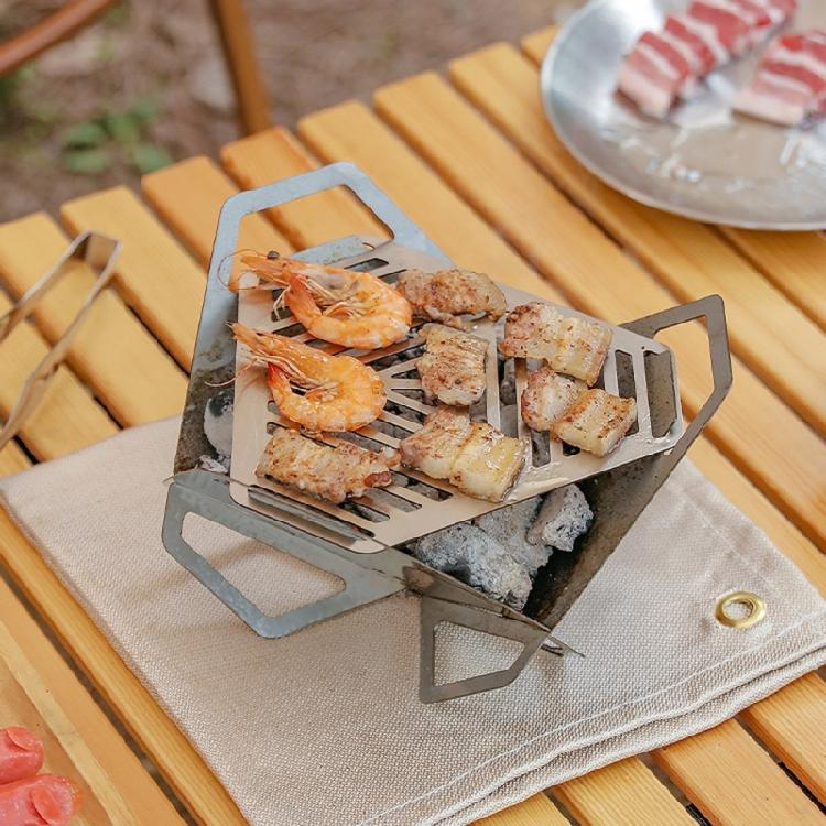 Detachable Barbecue Grill Portable Card Type Barbecue Stove Stainless Steels Burning Stove Small Camping Picnics Grill