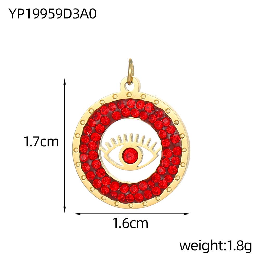 CARLIDANA Vintage Popular Pendant Hollow Charms Stainless Steel Gold Plated Heart Palm Zircon Evil Eye Charms for Jewelry Making