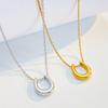 1pc Women's Horseshoe Shaped U-shaped Necklace with Simple Letter Collarbone Chain