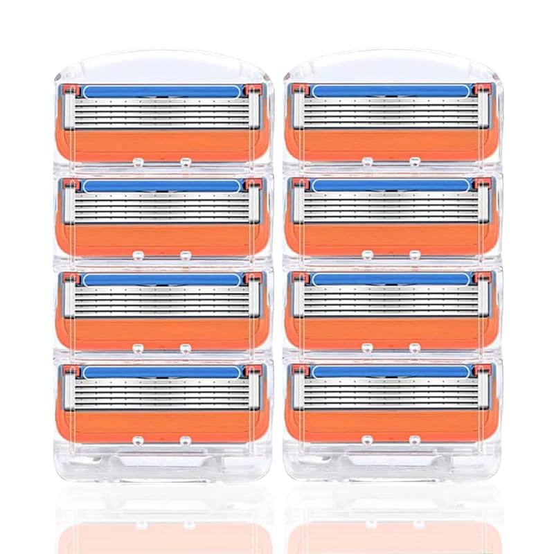 

Gillette Сменные лезвия Fusion Совместимые Сменные лезвия для бритвы ProGlide Manual Сменные [Mcadaaway] 5-лезвийные (8) оранжевый