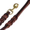 Brown Leather Braided Dog Leash Long Dog Traction Rope Pet Products   Outdoor