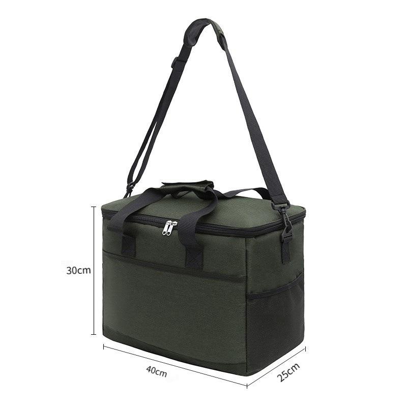 

Waterproof Large-Capacity Picnic Bag with Single Shoulder Strap and Thickened PEVA Insulation оливковое зеленый
