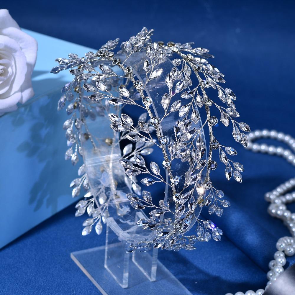 Rhinestone Bridal Headband Handmade Wedding Hair Accessories Wedding Headpieces  Gift for Women