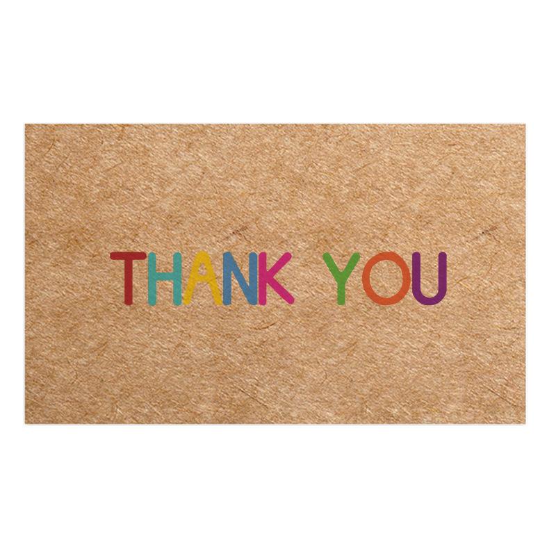 Black Thank You Greeting Cards, 50 Sheets/Pack