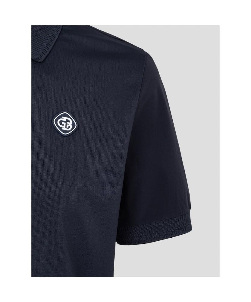 BEANPOLE GOLF Women'S Logo Perforated Collar Short Sleeve T-Shirt - Navy