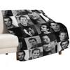 Henry Cavill Collage Black And White Throw Blanket Soft Bedroom Blanket For Night Sleeping