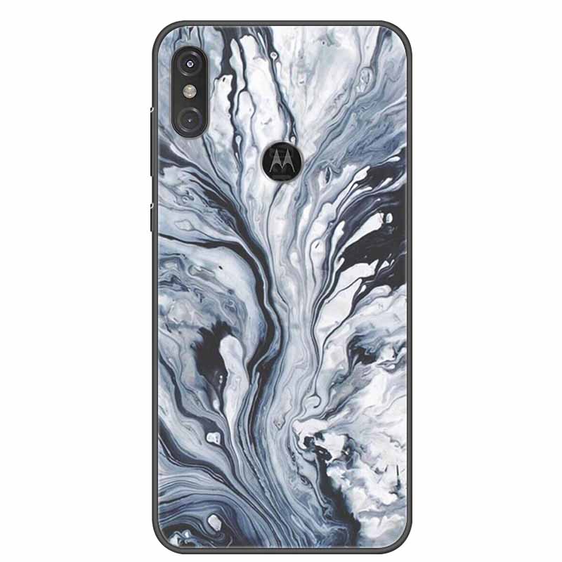 

For Moto One Vision Case Luxury Silicone TPU Soft Cover Phone Cover Для Motorola Moto One Action Macro Протиударний мармуровий чохол Moto One Action