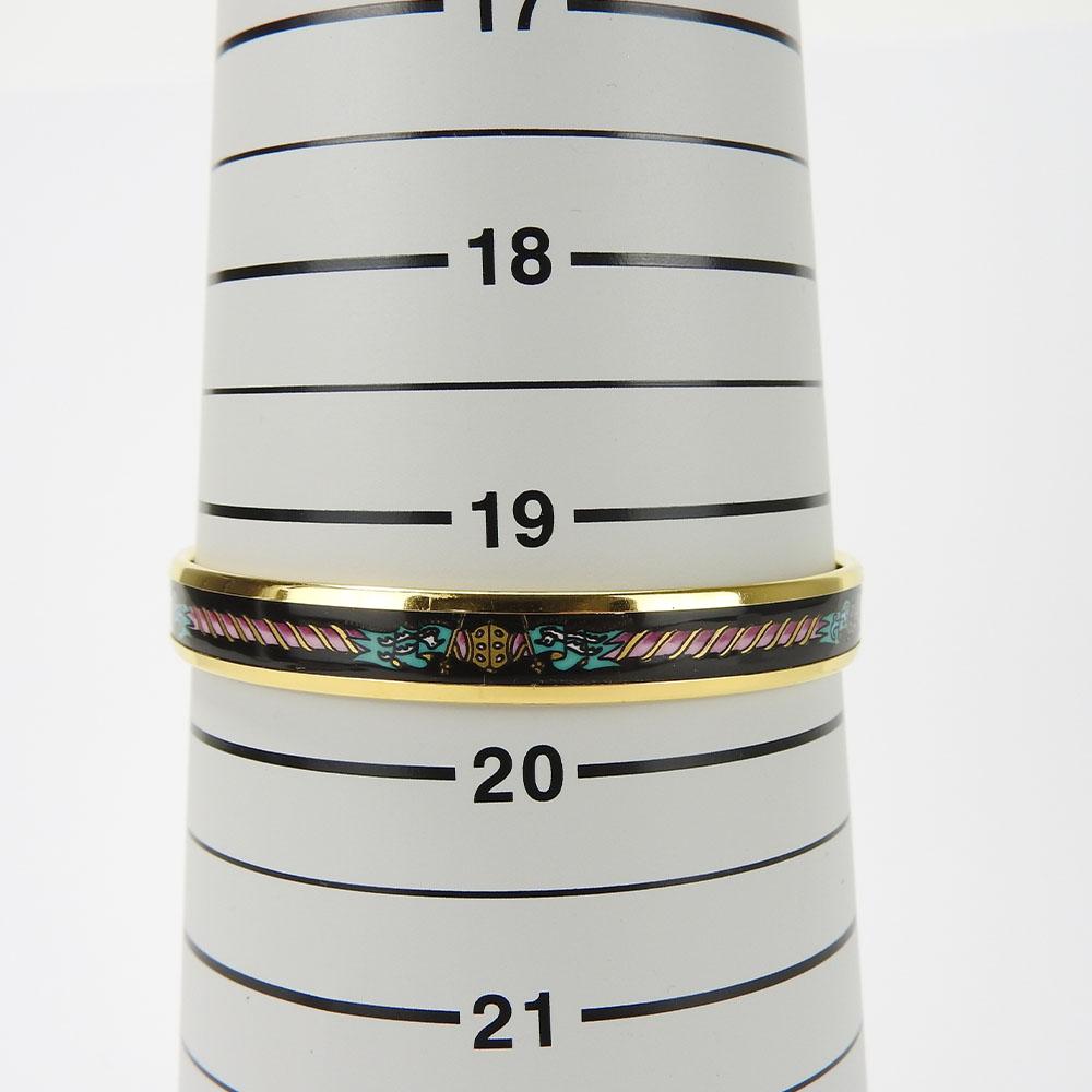 USED HERMES bangle  Emaille PM metal 18.2g multicolor Gold Metal Accessories
