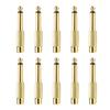 10Pcs Mono TS Plug Design 1/4" Mono TS Male Connector Gold-Plated Audio Adapter  DIY Audio Equipment