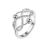 Damen geflochtener Twist-Ring Unendliche Liebe Design drehbar Angstlinderung Stressreduzierender Schmuck für Mädchen