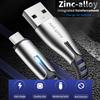 ROCK Micro USB Cable 2.4A USB Type C Charging Cables Zinc Alloy Fast Charge Data Sync Wire