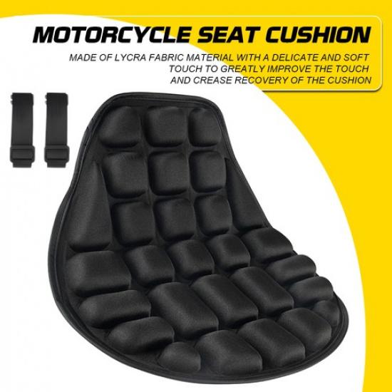 Motorcycle Comfort Gel Seat Pad Cover Cushion 3D Pressure Relief Black Universal