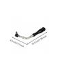 Fireplace Handle with Insulated Grip Threaded Metal