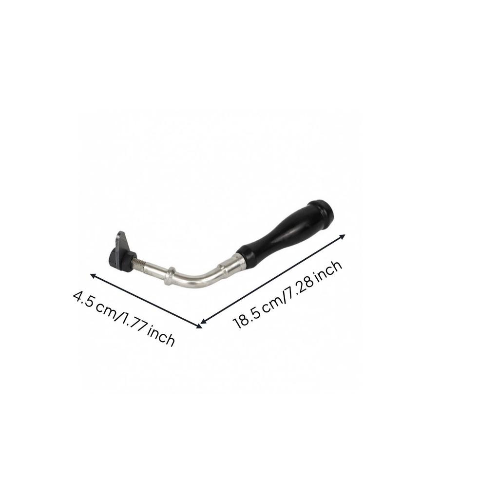 Fireplace Handle with Insulated Grip Threaded Metal