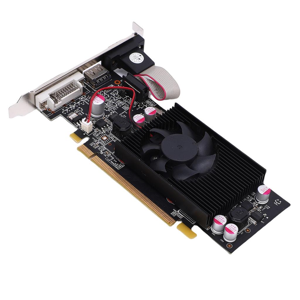 GT 610 1GB GDDR3 Graphics Card High Speed 1000MHz PCIe 2.0 X16 Video Graphics Card with Silent Cooling Fan for PC