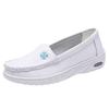 Nurse Shoes Women's Cowhide Autumn and Summer Soft Sole Not Tired Feet Non-slip Medical Special Air Cushion Thick Sole Heightening Work Shoes White