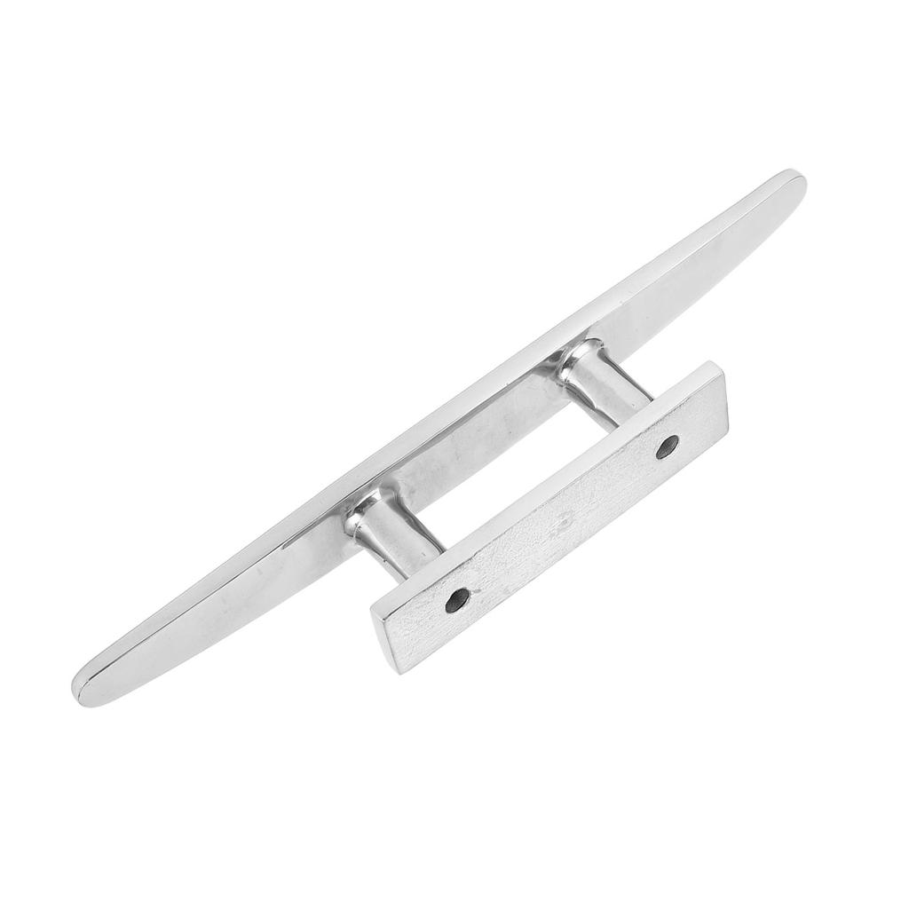 Open Base Boat Cleat 316 Stainless Steel Polished 8in Dock Cleats Tie Down for Yacht Cargo Ship Speedboat