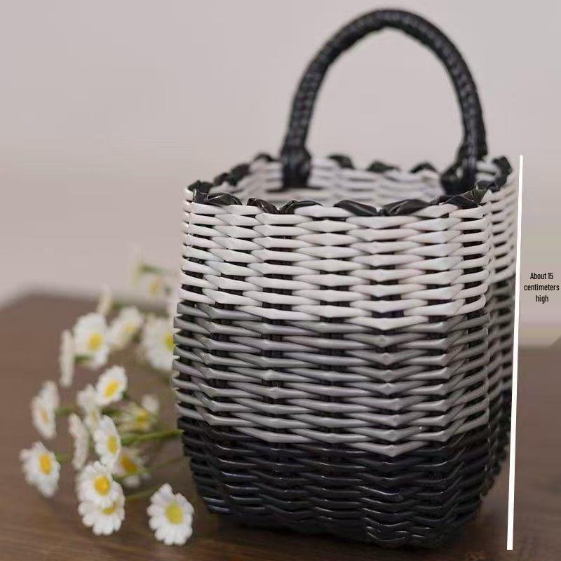 Rattan Woven Laundry & Storage Basket for Clothes and Toys Toy and Clothes Storage Bin