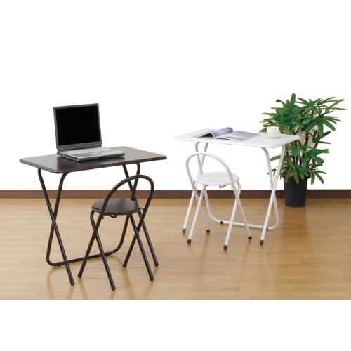 Nakabayashi Folding Desk & Chair Dark Wood Grain FDC-101DM
