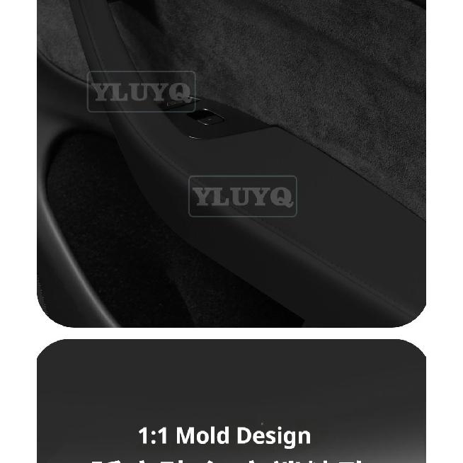 For TESLA Juniper Model Y Door Handle Protective Cover for Model 3 Highland 2025 2026 Leather Interior Modification Accessories