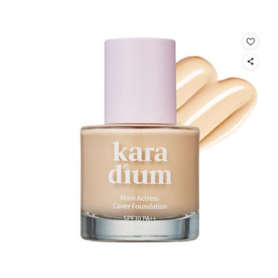 Karadium Main Actress Cover Foundation #23 Medium Beige Long Lasting Full Coverage Foundation 30ml