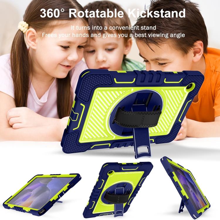 For Samsung Galaxy Tab A8 10.5 2021 360 Degree Rotation Contrast Color Silicone + PC Tablet Case